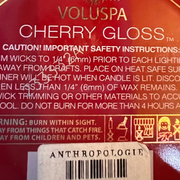 Anthropologie Voluspa Cherry Gloss Mini Tin Candle - Picture 8 of 8